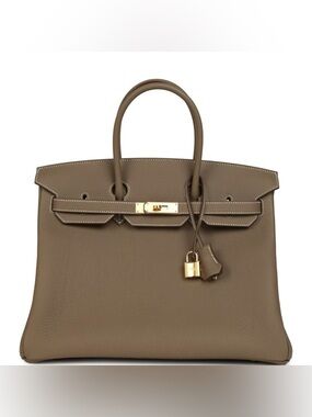 Hermes Birkin Togo Gold Plated 35 Etoupe